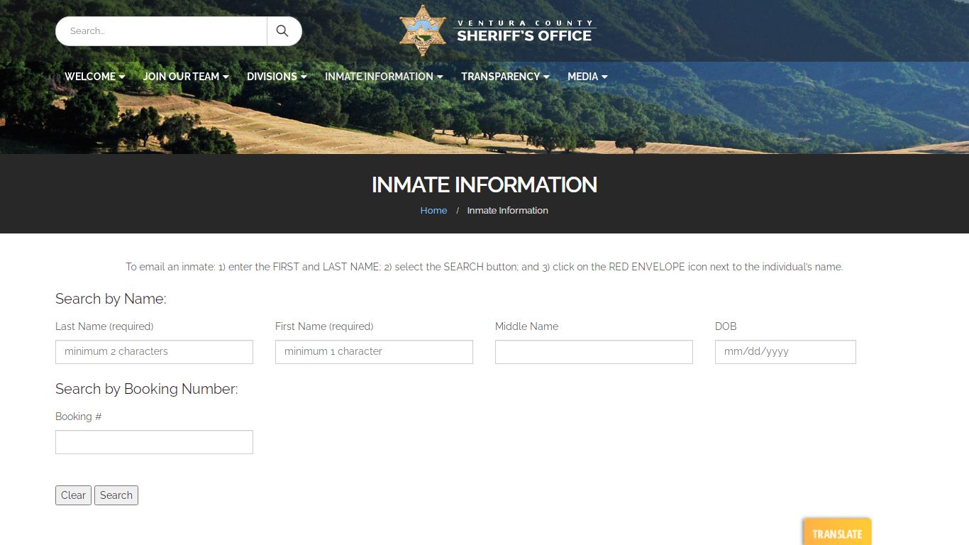 Inmate Information - Ventura County Sheriff's Office